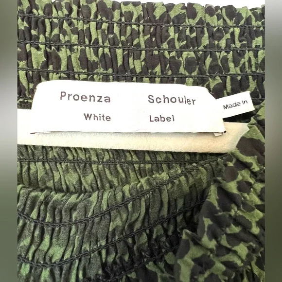 Proenza Schouler Black and Green Midi Dress - Picture 9 of 11